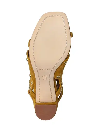 Bernardo 1946 Women's New Moon 75MM Studded Heeled Sandals - Ginger | Thumbnail 4