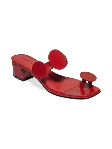 Bernardo Women's Jupiter Moon Low Heel Sandals - Red - Size 6 | Thumbnail 2