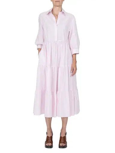 CALLAS MILANO Women's Marseille Tiered Dress - Pink - Size 4 | Thumbnail 2