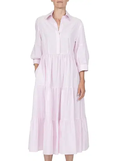 CALLAS MILANO Women's Marseille Tiered Dress - Pink - Size 4 | Thumbnail 3