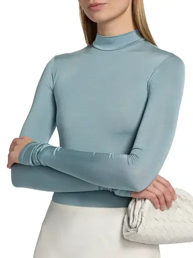 Lapointe Women's Jersey Slim-Fit Bodysuit - Light Slate - Size Large | Thumbnail 7 Lapointe Women's Jersey Slim-Fit Bodysuit - Light Slate - Size Large | Thumbnail 7