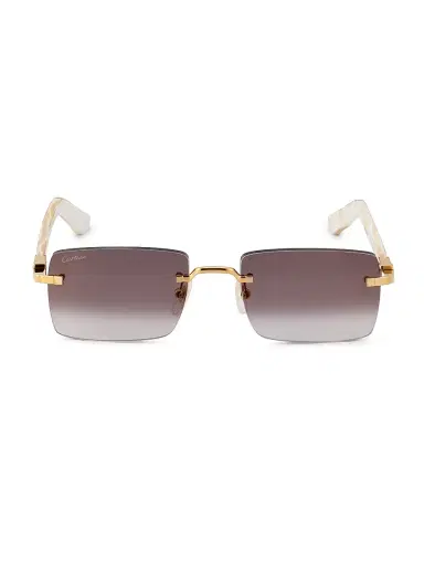 Cartier Men's 55MM Square Rimless Sunglasses - Gold | Thumbnail 2 Cartier Men's 55MM Square Rimless Sunglasses - Gold | Thumbnail 2