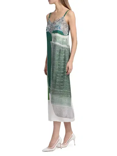 Jason Wu Collection Women's Platter Silk Midi-Slipdress - Blue Green Multi | Thumbnail 4 Jason Wu Collection Women's Platter Silk Midi-Slipdress - Blue Green Multi | Thumbnail 4