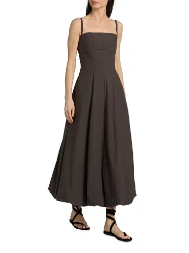Proenza Schouler White Label Women's Ella Rumpled Cotton Midi-Dress | Thumbnail 2 Proenza Schouler White Label Women's Ella Rumpled Cotton Midi-Dress | Thumbnail 2