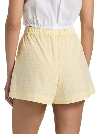 TANYA TAYLOR Women's Fallon Gingham Cotton Wide-Leg Shorts | Thumbnail 5 TANYA TAYLOR Women's Fallon Gingham Cotton Wide-Leg Shorts | Thumbnail 5