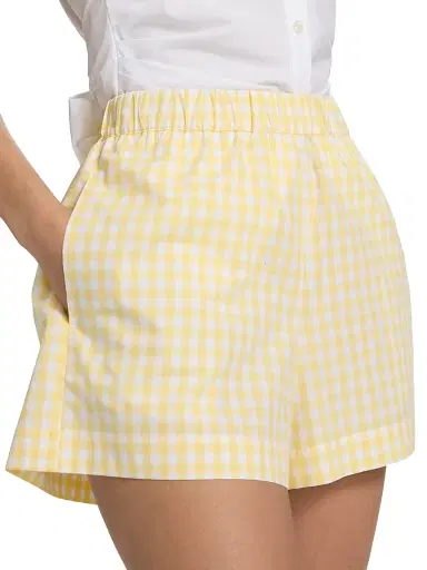 TANYA TAYLOR Women's Fallon Gingham Cotton Wide-Leg Shorts | Thumbnail 6 TANYA TAYLOR Women's Fallon Gingham Cotton Wide-Leg Shorts | Thumbnail 6