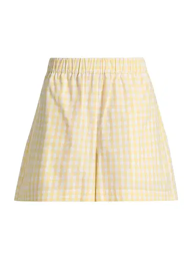 TANYA TAYLOR Women's Fallon Gingham Cotton Wide-Leg Shorts | Thumbnail 1 TANYA TAYLOR Women's Fallon Gingham Cotton Wide-Leg Shorts | Thumbnail 1