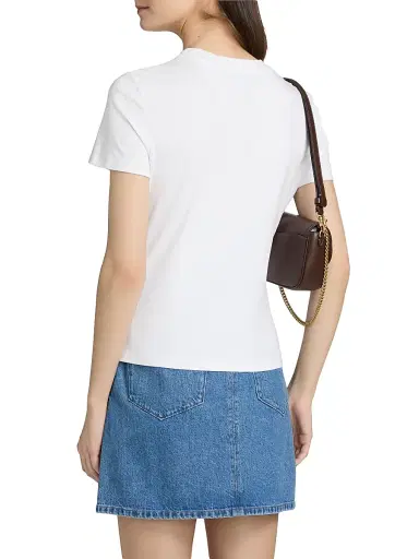 TANYA TAYLOR Women's Kelsey Crewneck Cotton Twist-Front Top - White - Size Small | Thumbnail 5 TANYA TAYLOR Women's Kelsey Crewneck Cotton Twist-Front Top - White - Size Small | Thumbnail 5