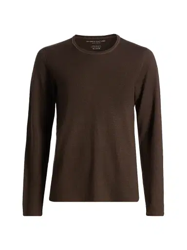 MAJESTIC FILATURES Women's Crewneck Cashmere Sweater - Chocolat - Size Medium | Thumbnail 1