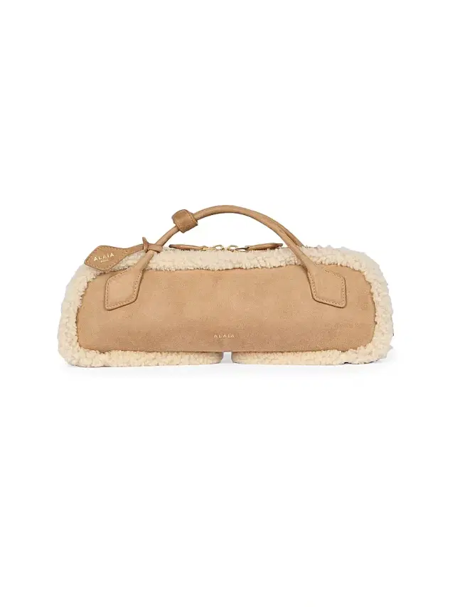 Women's Le Teckel Shearling & Suede Clutch - Camel
