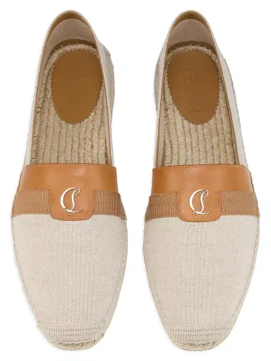Christian Louboutin Men's Alfarica Linen Canvas Espadrilles Loafers - Natural | Thumbnail 4
