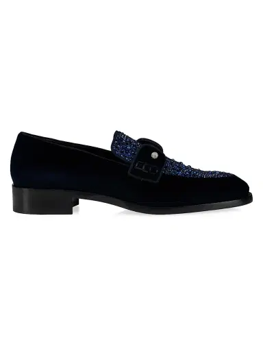 Christian Louboutin Men's Chambelimoc Perla Night Strass Loafers - Last Night | Thumbnail 1