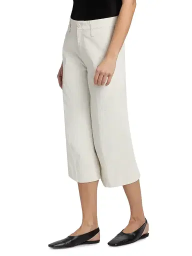 Issey Miyake Women's Wide-Leg Crop Pants - Off White - Size Small | Thumbnail 4