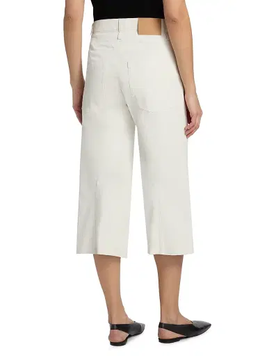 Issey Miyake Women's Wide-Leg Crop Pants - Off White - Size Small | Thumbnail 5