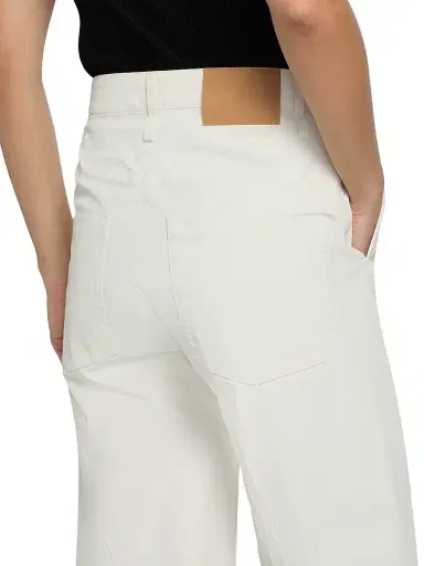 Issey Miyake Women's Wide-Leg Crop Pants - Off White - Size Small | Thumbnail 6