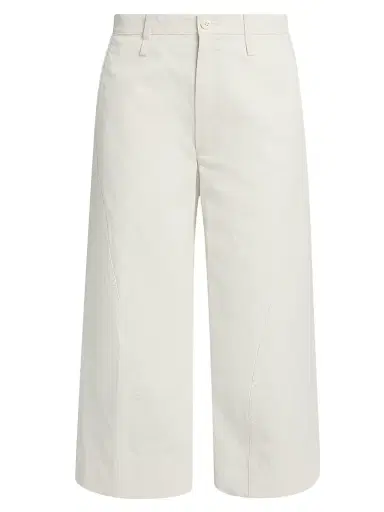Issey Miyake Women's Wide-Leg Crop Pants - Off White - Size Small | Thumbnail 1