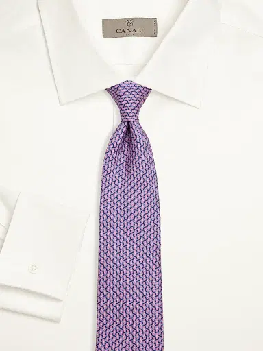 Canali Men's Geometric Silk Tie | Thumbnail 2
