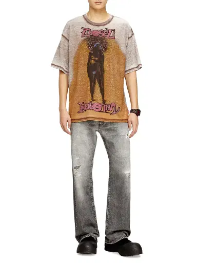 Diesel Men's Boxt Logo Crewneck T-Shirt - Brown | Thumbnail 2 Diesel Men's Boxt Logo Crewneck T-Shirt - Brown | Thumbnail 2