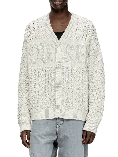 Diesel Men's K-Antoine Wool-Cotton Cardigan - Grey | Thumbnail 3 Diesel Men's K-Antoine Wool-Cotton Cardigan - Grey | Thumbnail 3