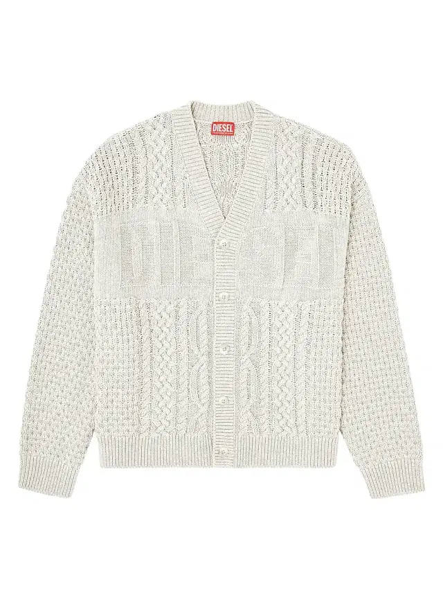 Diesel Men's K-Antoine Wool-Cotton Cardigan - Grey