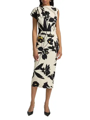 Chiara Boni La Petite Robe Women's Luminette Floral Jersey Midi-Skirt - Ava | Thumbnail 2 Chiara Boni La Petite Robe Women's Luminette Floral Jersey Midi-Skirt - Ava | Thumbnail 2