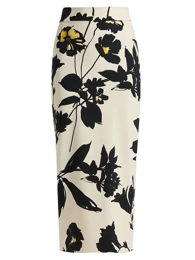 Women's Luminette Floral Jersey Midi-Skirt - Ava