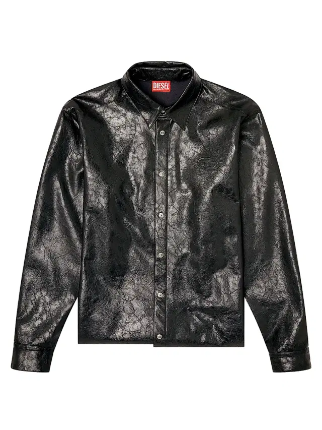Diesel Men's S-Simply-Qmbu Point Collar Shirt - Black