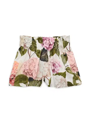 Dolce & Gabbana Girl's Cotton Floral Shorts | Thumbnail 1 Dolce & Gabbana Girl's Cotton Floral Shorts | Thumbnail 1