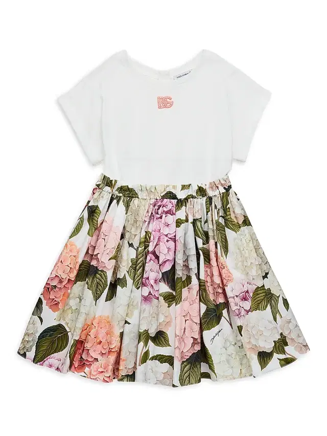 Little Girl's & Girl's Floral T Dress