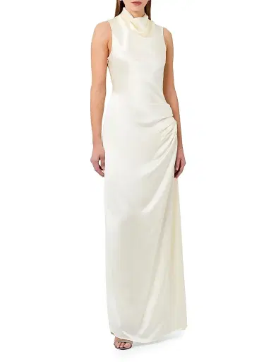 NICHOLAS Women's Fabiana Cowlneck Satin Maxi Dress | Thumbnail 2 NICHOLAS Women's Fabiana Cowlneck Satin Maxi Dress | Thumbnail 2