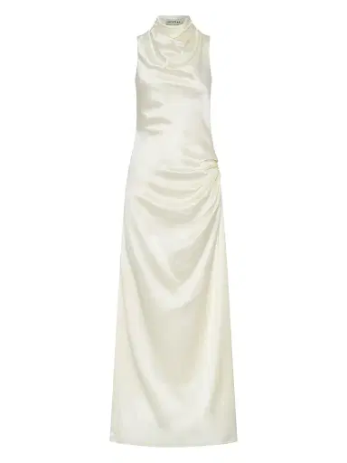 NICHOLAS Women's Fabiana Cowlneck Satin Maxi Dress | Thumbnail 1 NICHOLAS Women's Fabiana Cowlneck Satin Maxi Dress | Thumbnail 1