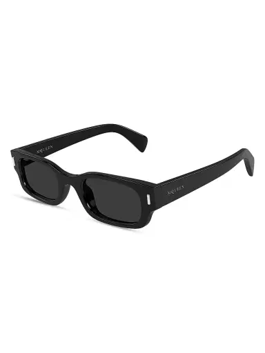 Alexander McQueen Men's T-Bar Rivet 50MM Rectagular Sunglasses - Black | Thumbnail 1