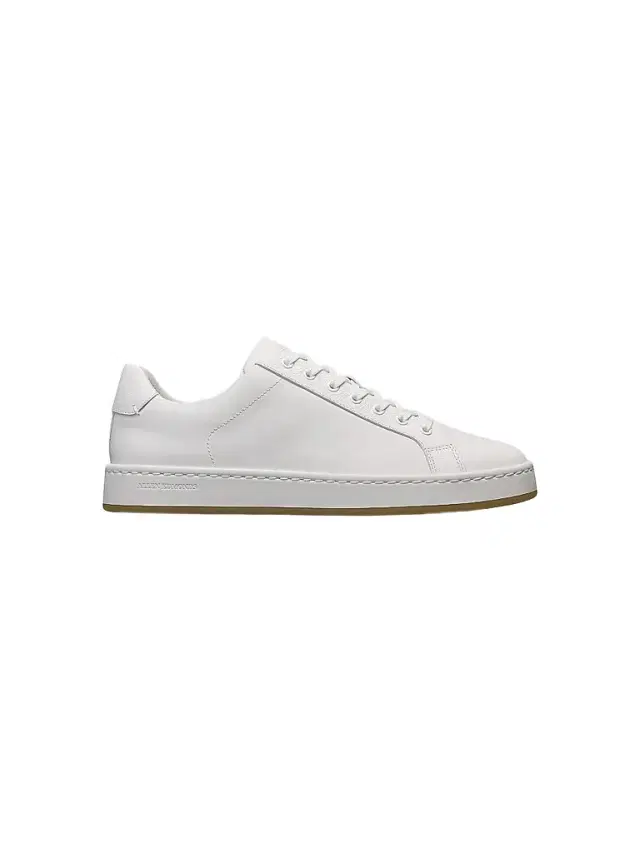 Men's Barnes Leather Low-Top Sneakers - White