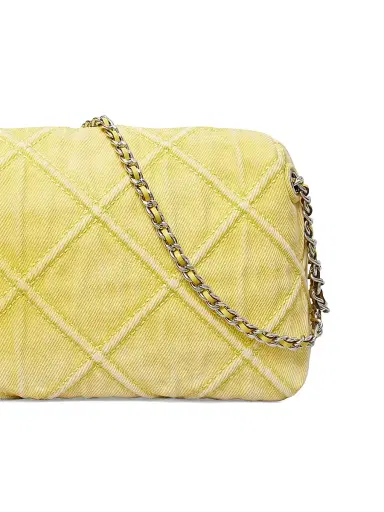 Tory Burch Women's Fleming Soft Denim Crossbody Bag - Yellow | Thumbnail 5