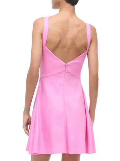 Staud Women's Madison Linen-Blend A-Line Minidress - Orchid - Size 12 | Thumbnail 6