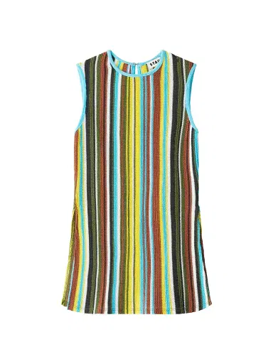 Staud Women's Valley Textured Striped Top - Skate Stripe - Size XS | Thumbnail 1