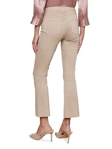 L'Agence Women's Kendra Cropped Flare Jeans - Biscuit - Size 32 | Thumbnail 4 L'Agence Women's Kendra Cropped Flare Jeans - Biscuit - Size 32 | Thumbnail 4