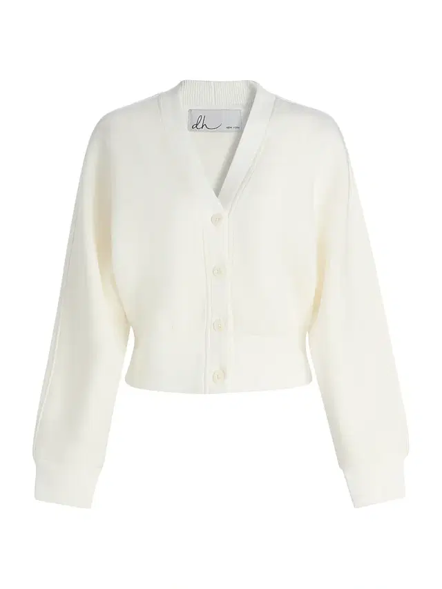 dh New York Women's Caitlin V-Neck Cardigan - White