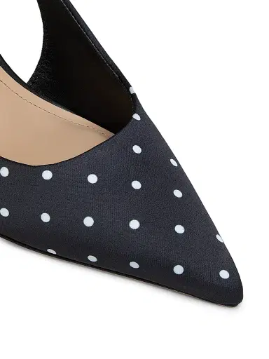 22élevé Women's 90MM Polka Dot Satin Slingback Pumps - Polka Dot - Size 12 | Thumbnail 5 22élevé Women's 90MM Polka Dot Satin Slingback Pumps - Polka Dot - Size 12 | Thumbnail 5