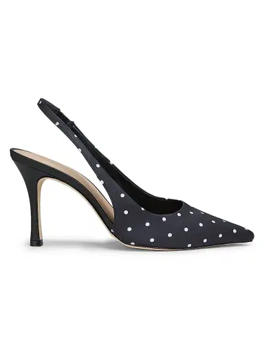 22élevé Women's 90MM Polka Dot Satin Slingback Pumps - Polka Dot - Size 12 | Thumbnail 1 22élevé Women's 90MM Polka Dot Satin Slingback Pumps - Polka Dot - Size 12 | Thumbnail 1