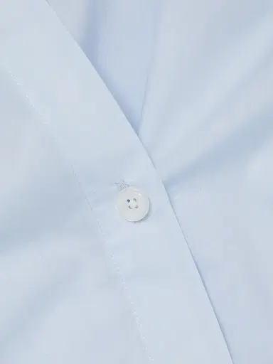 TWP Women's Earl Cotton Shirt - Baby Blue - Size Medium | Thumbnail 7
