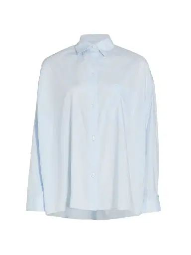 TWP Women's Earl Cotton Shirt - Baby Blue - Size Medium | Thumbnail 1
