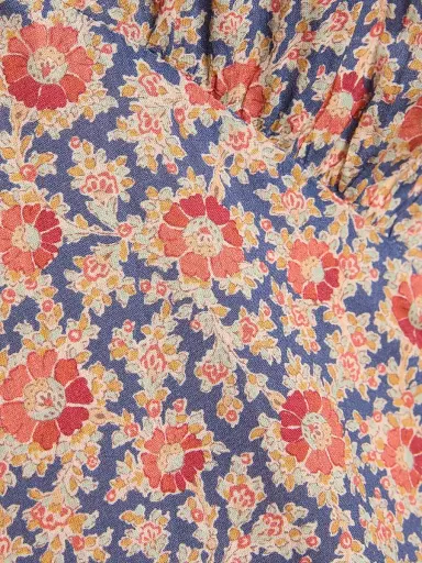 DÔEN Women's Rhodia Floral Puff Sleeve Midi-Dress - Jardin Du Soleil - Size XS | Thumbnail 7