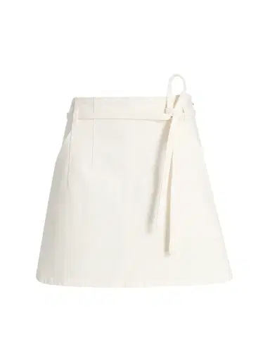 TANYA TAYLOR Women's Annika Denim Miniskirt - Chalk - Size 14 | Thumbnail 1