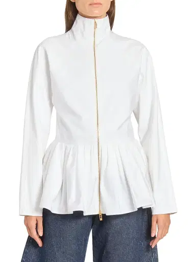 Alaïa Women's Cotton Peplum Jacket - Blanc - Size 12 | Thumbnail 3 Alaïa Women's Cotton Peplum Jacket - Blanc - Size 12 | Thumbnail 3