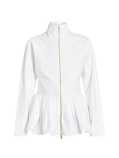 Alaïa Women's Cotton Peplum Jacket - Blanc - Size 12 | Thumbnail 1 Alaïa Women's Cotton Peplum Jacket - Blanc - Size 12 | Thumbnail 1