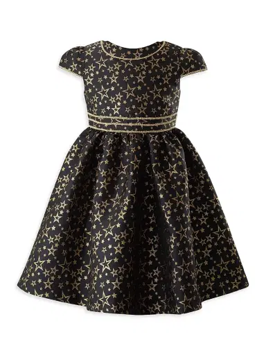 Rachel Riley Girl's Little Girl's & Girl's Star Damask Dress | Thumbnail 1