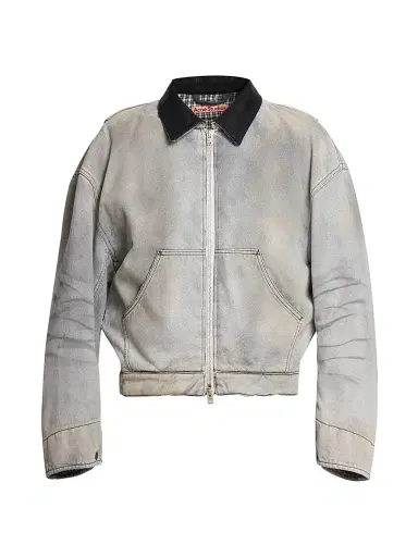 Acne Studios Men's Ohniev Sulphur Fade Padded Denim Jacket - White Black | Thumbnail 1