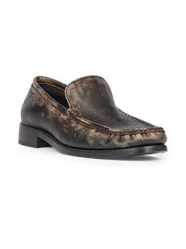 Acne Studios Men's Boafer Light Bob Leather Loafers - Beige Black - Size 13 | Thumbnail 2