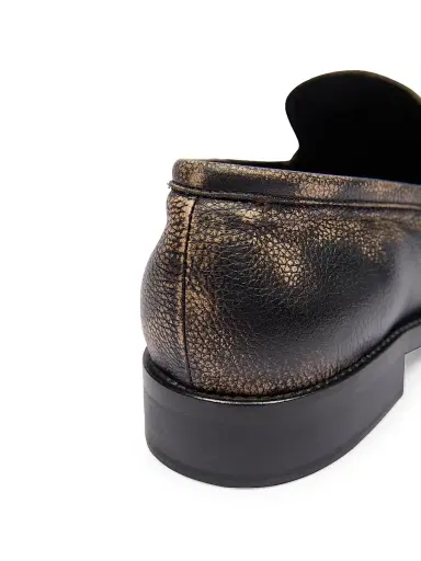 Acne Studios Men's Boafer Light Bob Leather Loafers - Beige Black - Size 13 | Thumbnail 6